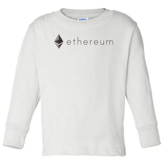 Ethereum Coin Cryptocurrency Toddler Long Sleeve Shirt