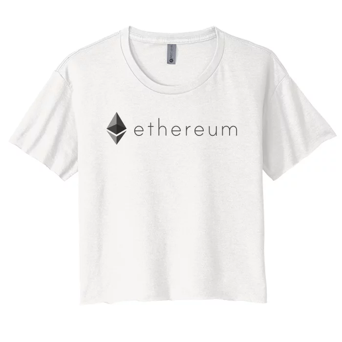 Ethereum Coin Cryptocurrency Women's Crop Top Tee