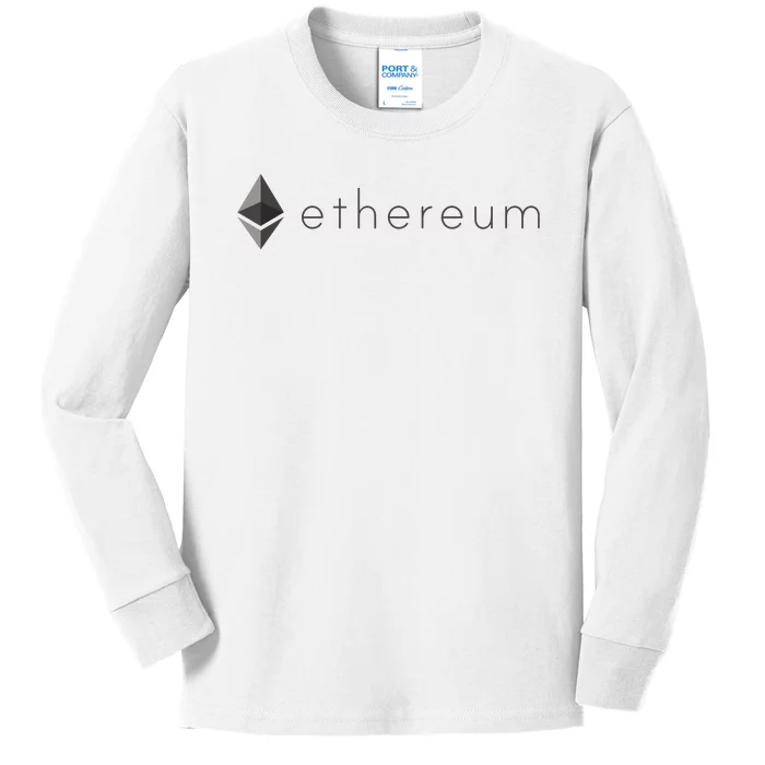 Ethereum Coin Cryptocurrency Kids Long Sleeve Shirt