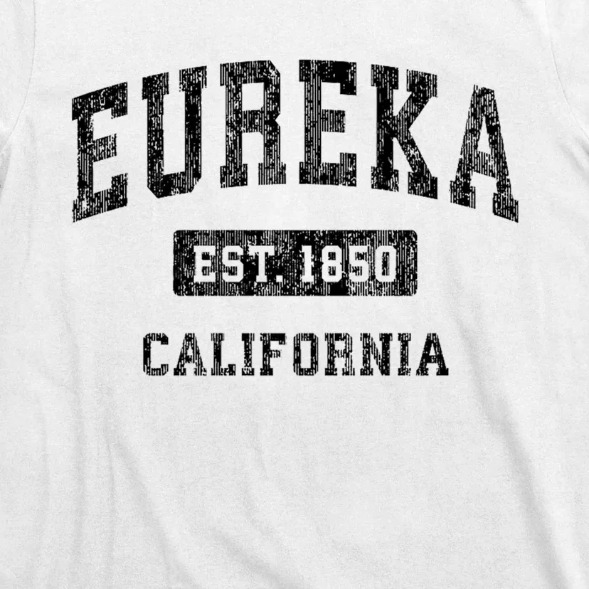 Eureka California Ca Vintage Established Sports Design Red Design T-Shirt