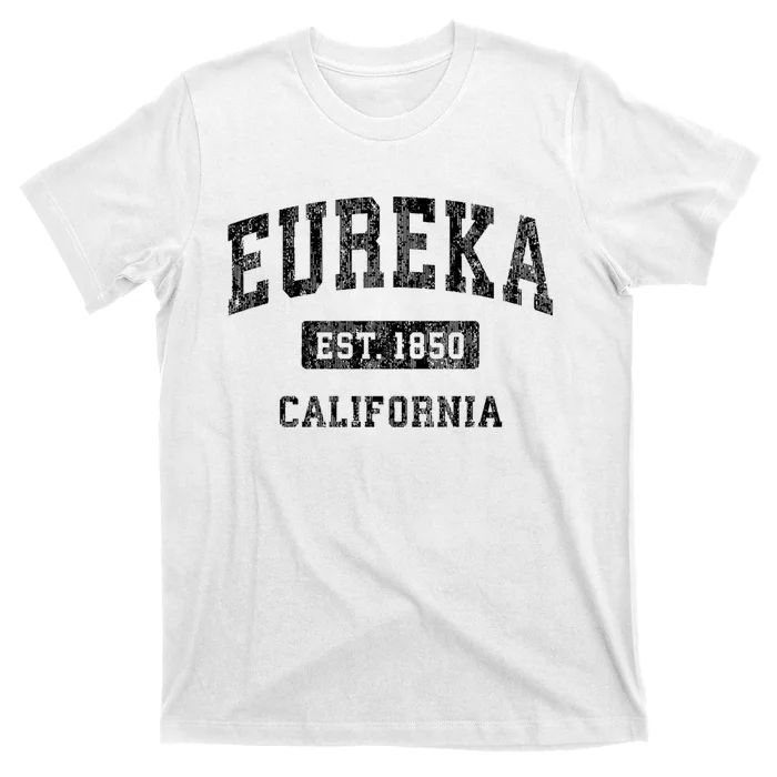 Eureka California Ca Vintage Established Sports Design Red Design T-Shirt