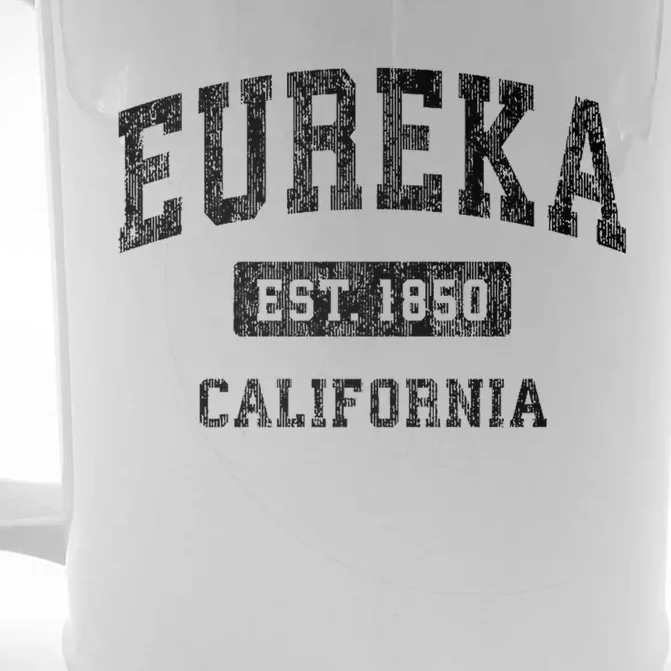 Eureka California Ca Vintage Established Sports Design Red Design Front & Back Beer Stein