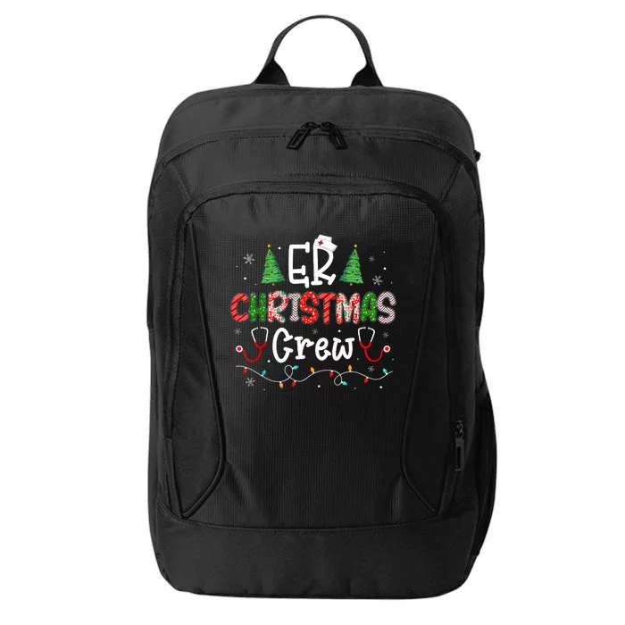 Er Christmas Crew Emergency Room Nurse Er Techs Secretary City Backpack