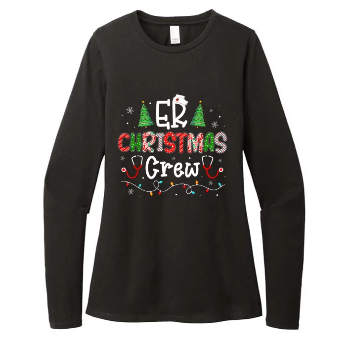 Er Christmas Crew Emergency Room Nurse Er Techs Secretary Womens CVC Long Sleeve Shirt