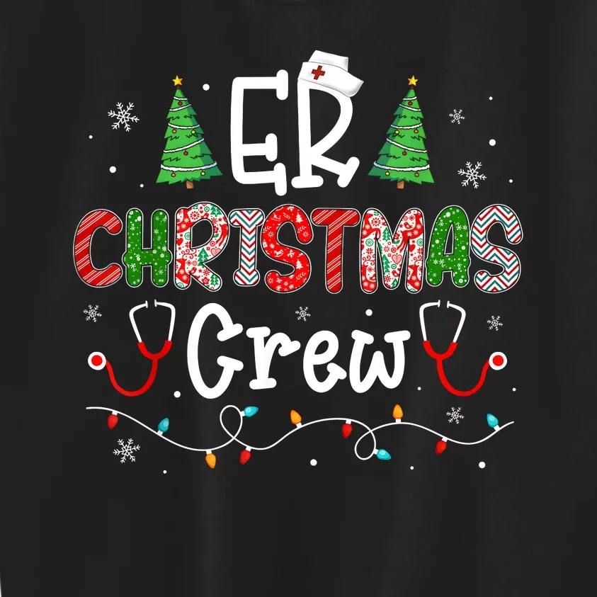 Er Christmas Crew Emergency Room Nurse Er Techs Secretary Kids Sweatshirt