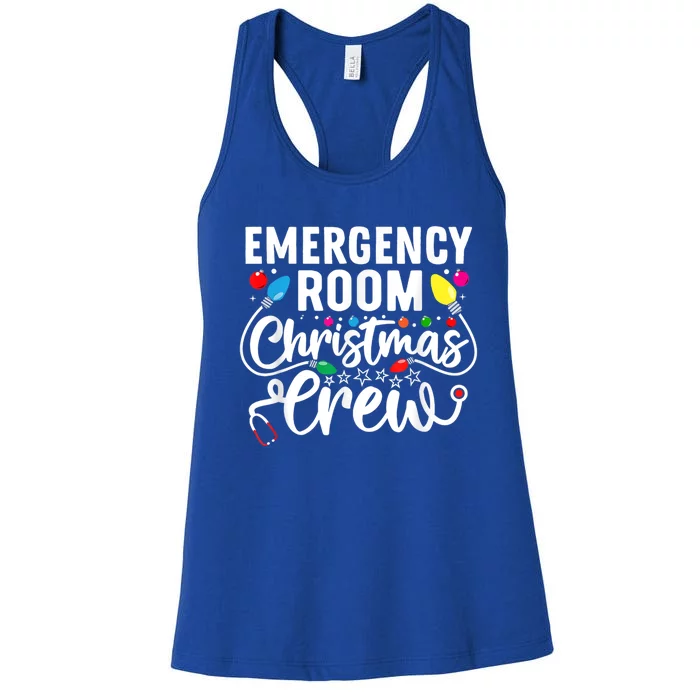 Er Christmas Crew Emergency Room Nurse Er Techs Secretary Gift Women's Racerback Tank