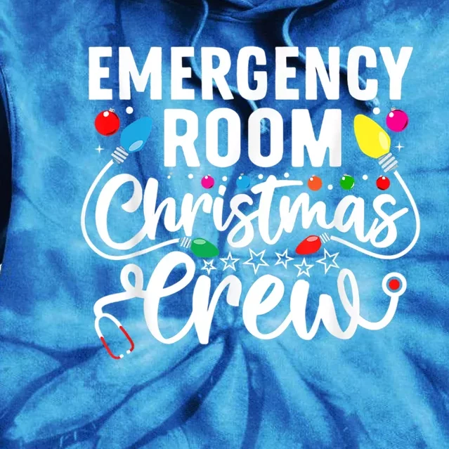 Er Christmas Crew Emergency Room Nurse Er Techs Secretary Gift Tie Dye Hoodie