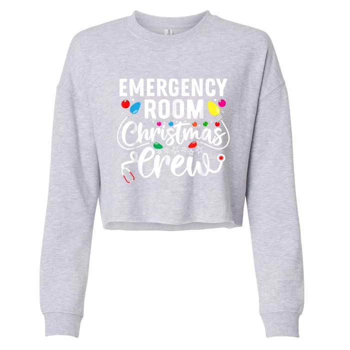 Er Christmas Crew Emergency Room Nurse Er Techs Secretary Gift Cropped Pullover Crew