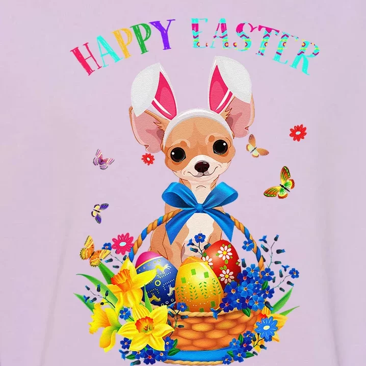 Easter Cute Chihuahua Dog Lover Gifts Bunny Eggs Easter Garment-Dyed Sweatshirt