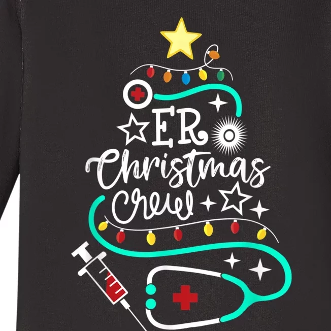 ER Christmas Crew Emergency Room Nurse ER Techs Secretary Baby Long Sleeve Bodysuit