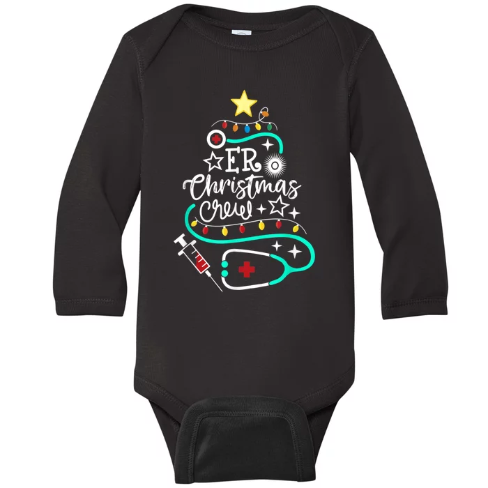 ER Christmas Crew Emergency Room Nurse ER Techs Secretary Baby Long Sleeve Bodysuit