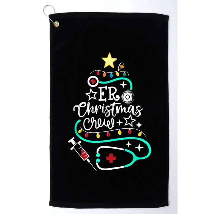 ER Christmas Crew Emergency Room Nurse ER Techs Secretary Platinum Collection Golf Towel