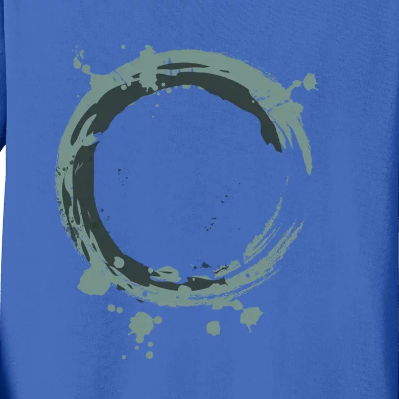 Enso Circle Cool Gift Zen Circle Cool Gift Buddhism Yoga Spiritual Karma Gift Kids Long Sleeve Shirt