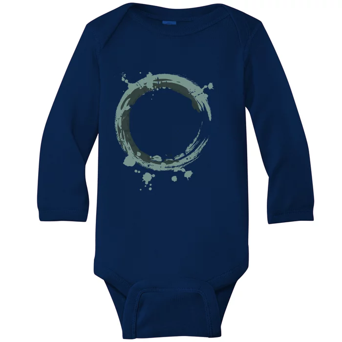 Enso Circle Cool Gift Zen Circle Cool Gift Buddhism Yoga Spiritual Karma Gift Baby Long Sleeve Bodysuit