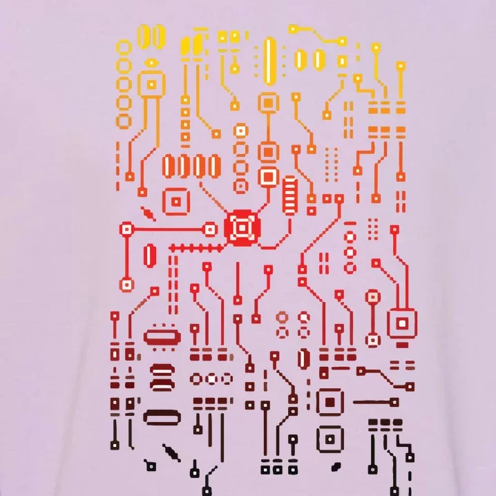 Engineer Computer Circuit Board Engineering CPU Binary Garment-Dyed Sweatshirt