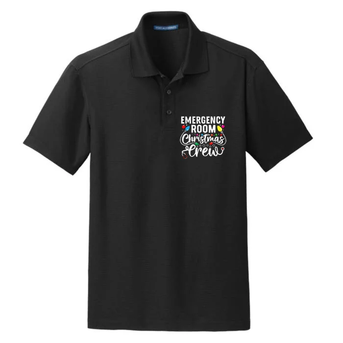 ER Christmas Crew Emergency Room Nurse ER Techs Secretary Dry Zone Grid Performance Polo