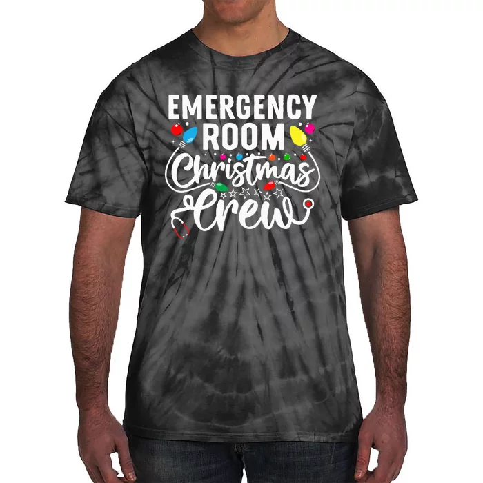 ER Christmas Crew Emergency Room Nurse ER Techs Secretary Tie-Dye T-Shirt