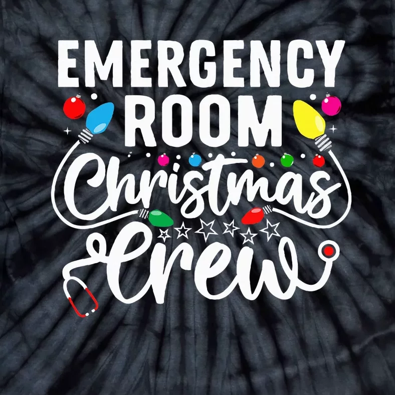 ER Christmas Crew Emergency Room Nurse ER Techs Secretary Tie-Dye T-Shirt