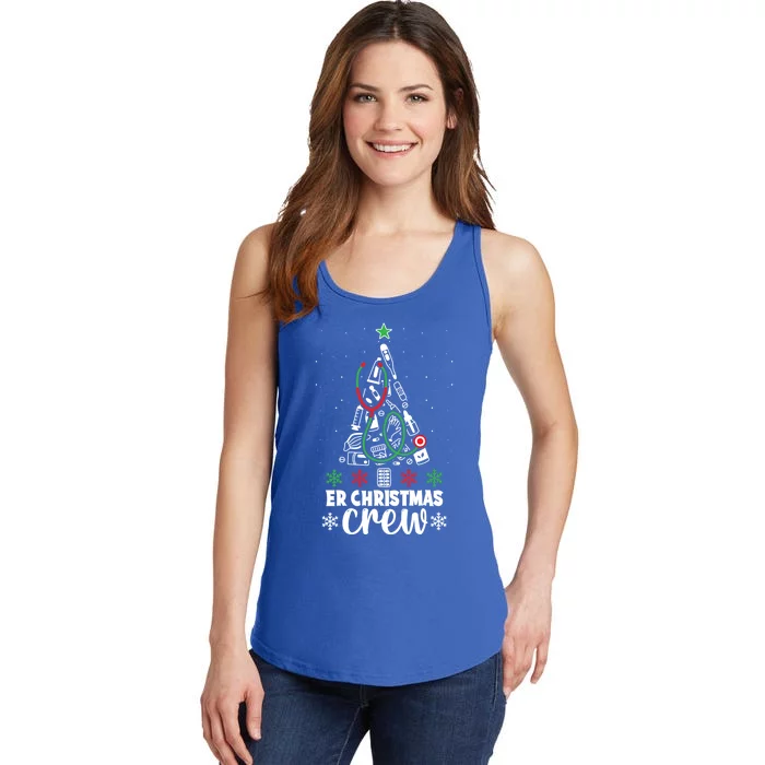 Er Christmas Crew Tree Christmas Emergency Room Nurse Funny Gift Ladies Essential Tank