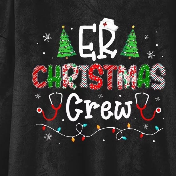 ER Christmas Crew Emergency Room Nurse ER Techs Secretary Hooded Wearable Blanket