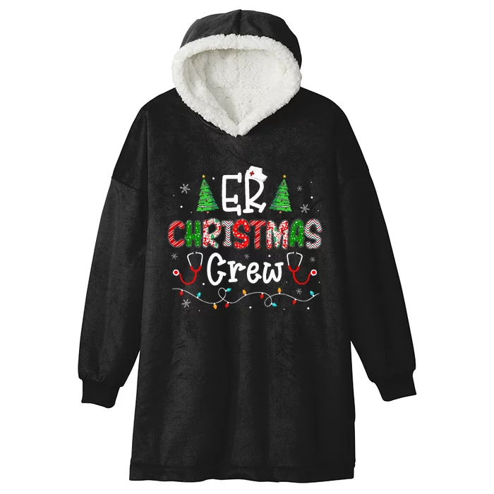 ER Christmas Crew Emergency Room Nurse ER Techs Secretary Hooded Wearable Blanket