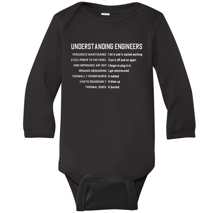 Engineering Computer Civil Understanding Engineers Baby Long Sleeve Bodysuit