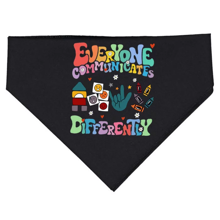 Everyone Communicates Differently USA-Made Doggie Bandana