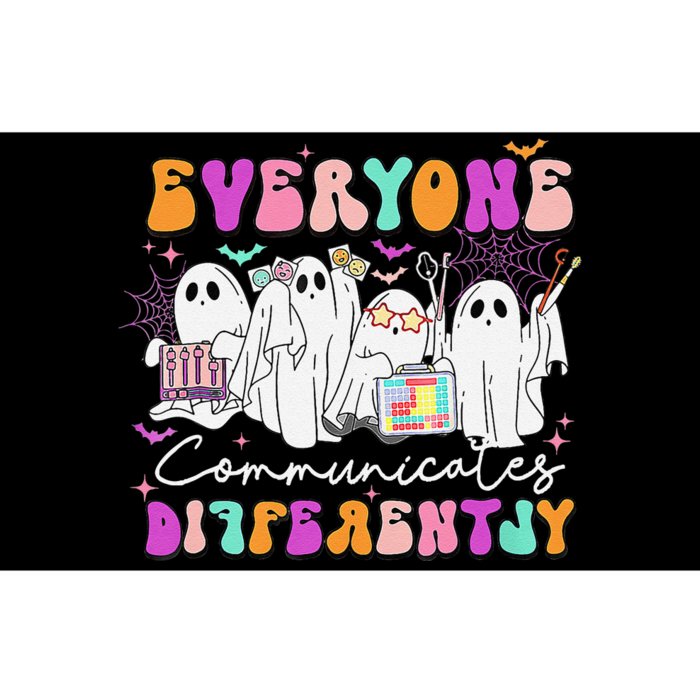 Everyone Communicates Differently Speech Therapy Halloween Bumper Sticker