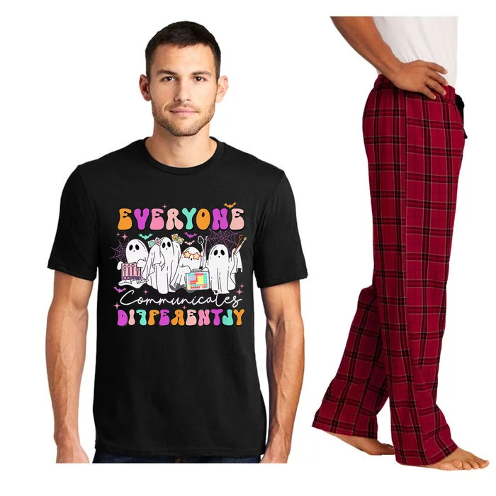 Everyone Communicates Differently Speech Therapy Halloween Pajama Set