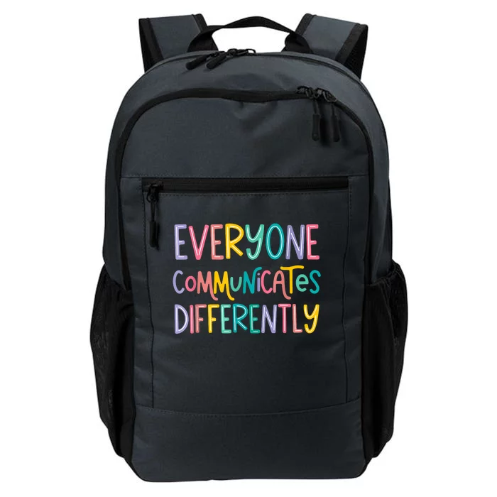 Everyone Communicates Differently Cute Autism Month Daily Commute Backpack