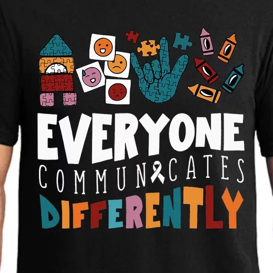 Everyone Communicates Differently Special Education Autism Pajama Set