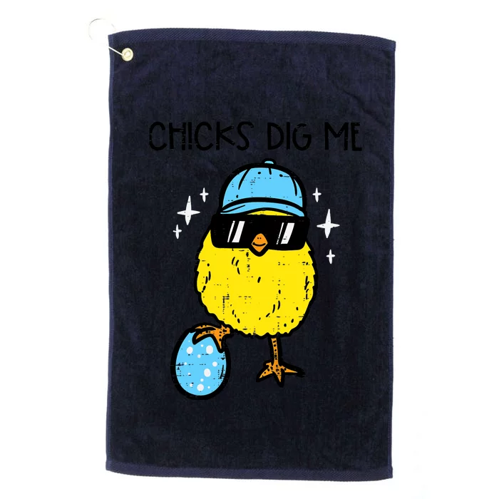 Easter Chicks Dig Me Cute Boy Teens Platinum Collection Golf Towel