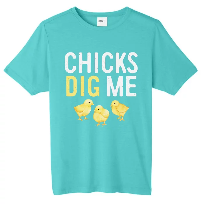 Easter Chicks Dig Me Watercolor ChromaSoft Performance T-Shirt