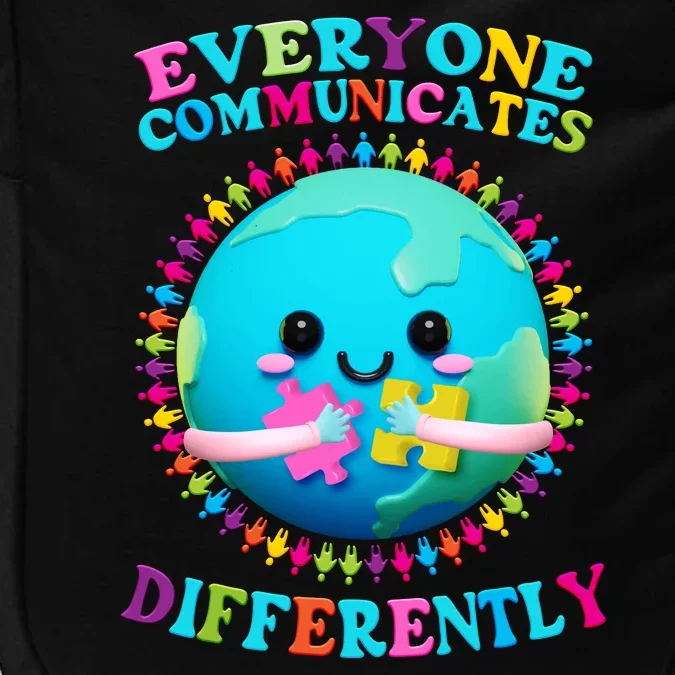 Everyone Communicated Differently Autism Awareness Acceptance Impact Tech Backpack