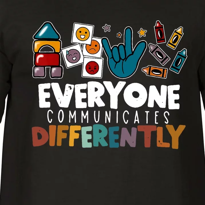 Everyone Communicate Differently Autism Awareness Day Comfort Colors T-Shirt