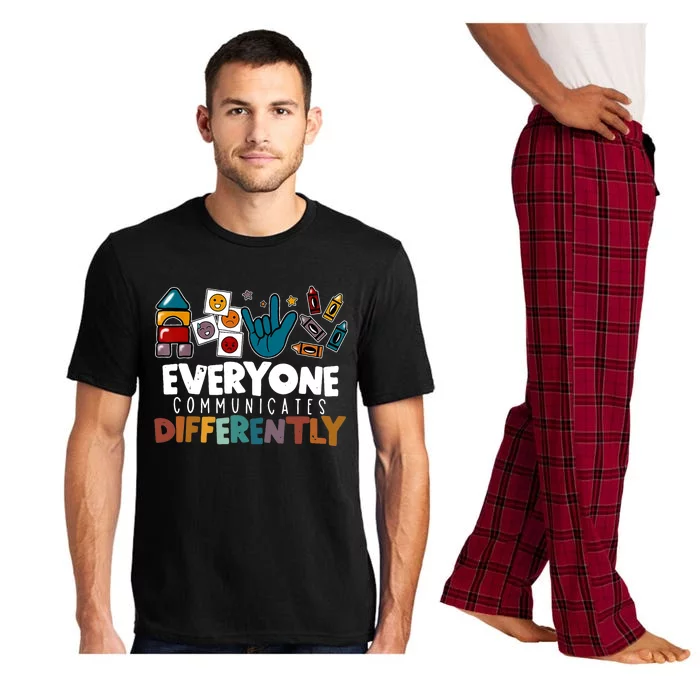 Everyone Communicate Differently Autism Awareness Day Pajama Set