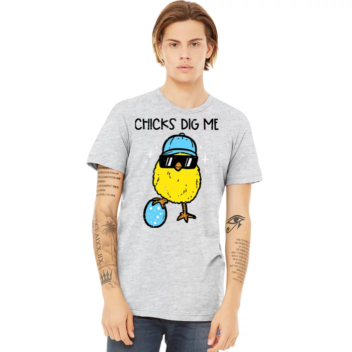 Easter Chicks Dig Me Cute Boy Teens Premium T-Shirt