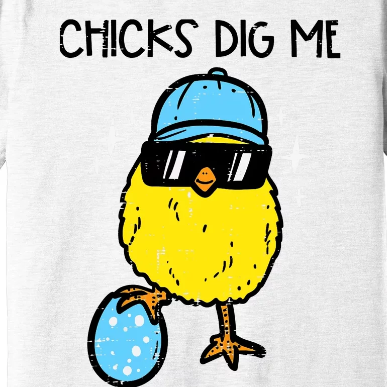 Easter Chicks Dig Me Cute Boy Teens Premium T-Shirt