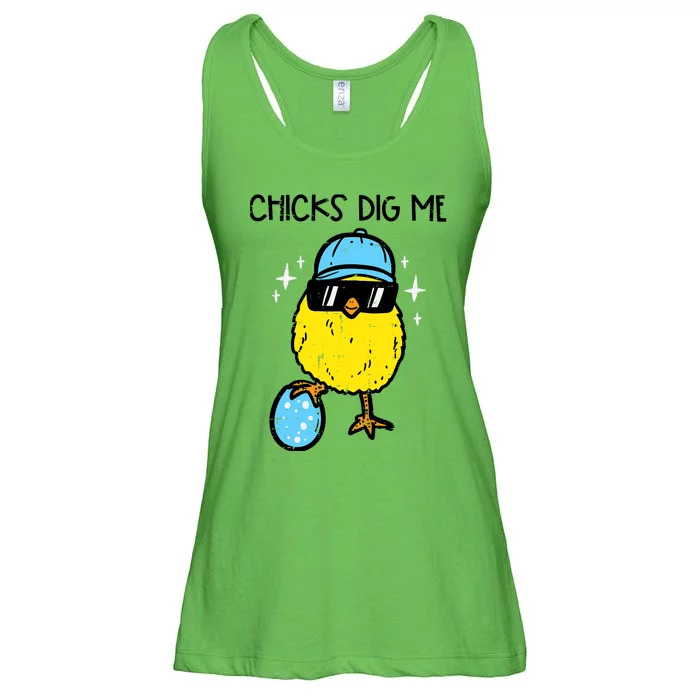 Easter Chicks Dig Me Cute Boy Teens Ladies Essential Flowy Tank