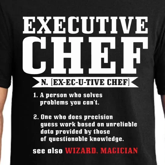 Executive Chef Definition Funny Chef Cook Cooking Pajama Set