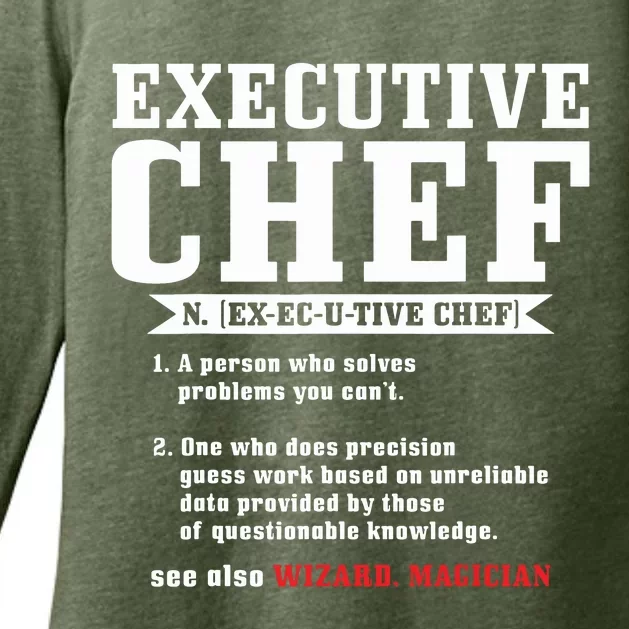 Executive Chef Definition Funny Chef Cook Cooking Womens CVC Long Sleeve Shirt