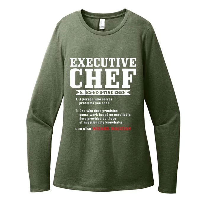 Executive Chef Definition Funny Chef Cook Cooking Womens CVC Long Sleeve Shirt