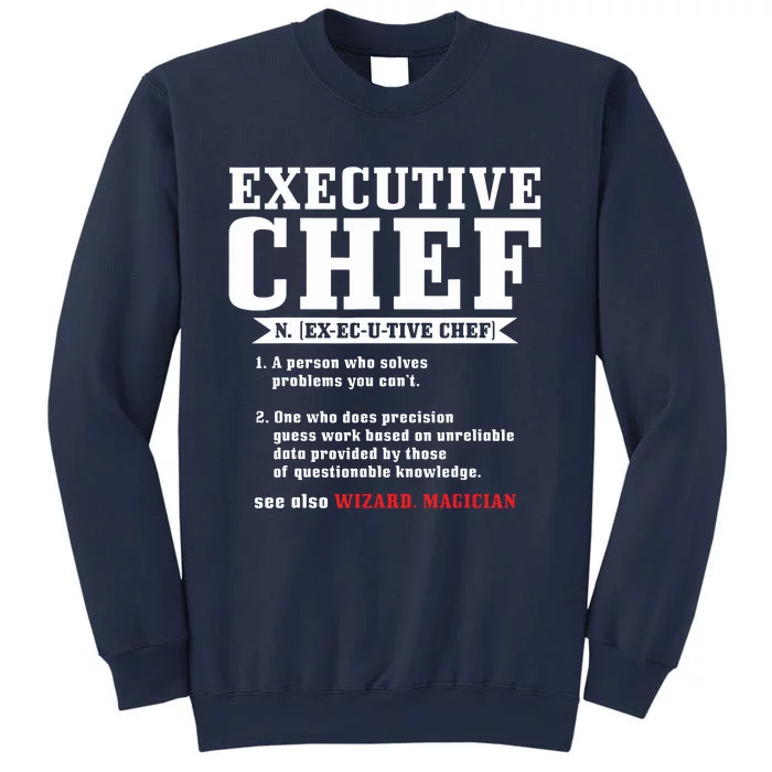 Executive Chef Definition Funny Chef Cook Cooking Sweatshirt