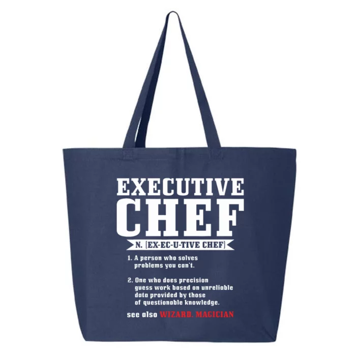 Executive Chef Definition Funny Chef Cook Cooking 25L Jumbo Tote