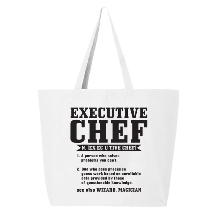 Executive Chef Definition Funny Chef Cook Cooking 25L Jumbo Tote