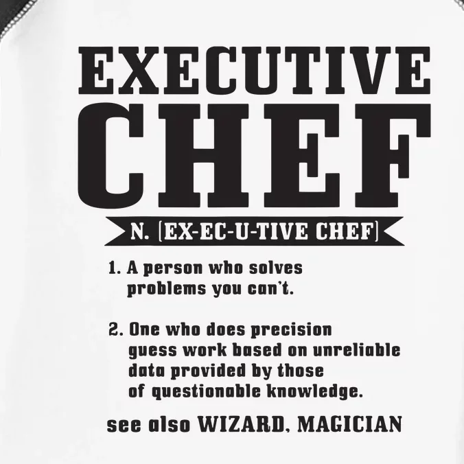 Executive Chef Definition Funny Chef Cook Cooking Infant Baby Jersey Bodysuit