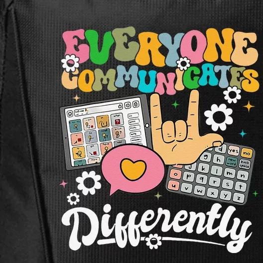 Everyone Communicates Differently Teacher Day City Backpack