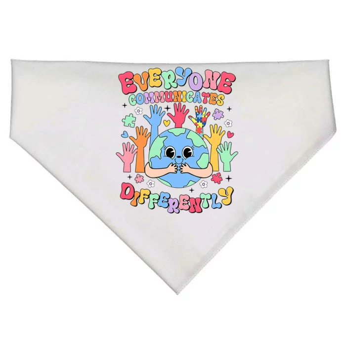 Everyone Communicates Differently USA-Made Doggie Bandana