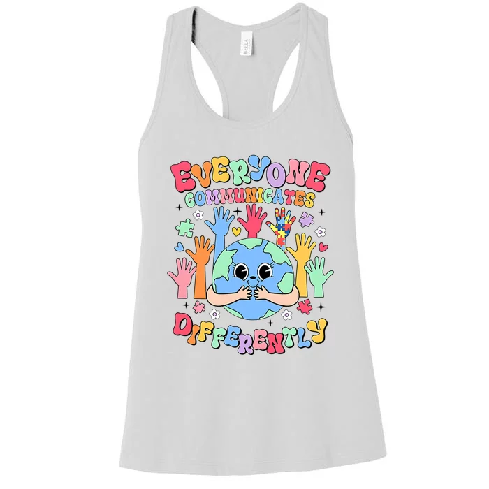 Everyone Communicates Differently Women's Racerback Tank