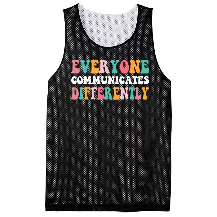 Everyone Communicates Differently Quote Mesh Reversible Basketball Jersey Tank